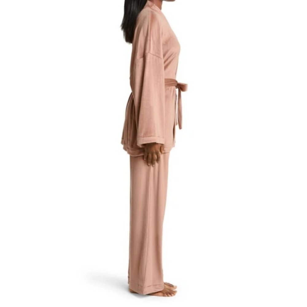 💕SKIMS💕 Velour Fleece Wrap Sleep Set (Robe + Pajama Set) ~ Sienna Medium NWOT - Picture 5 of 16